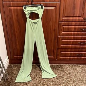 Fashion Nova green jumpsuit size xs